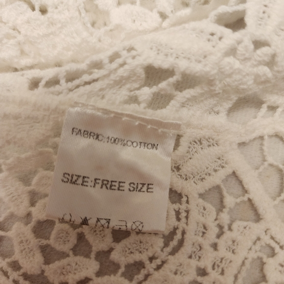 Gleamiss Crochet Lace Open Front Sleeveless Caedigan OS NWT - Picture 13 of 15